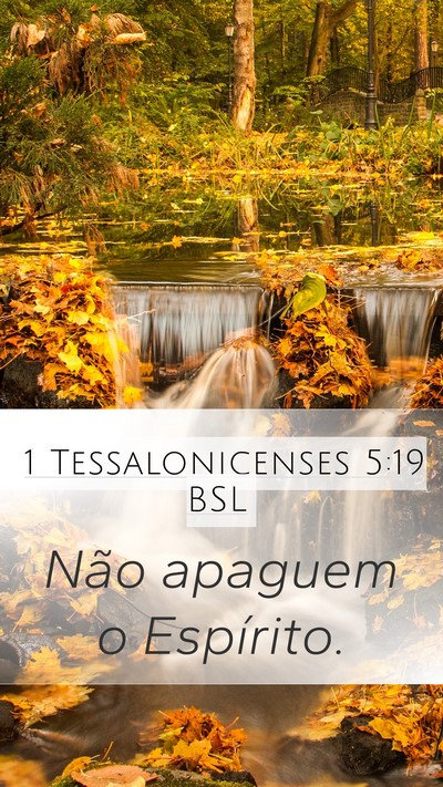1 Tessalonicenses 5:19 BSL Bible Verse Image