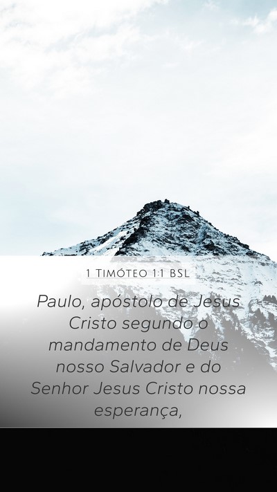 1 Timóteo 1:1 BSL Bible Verse Image