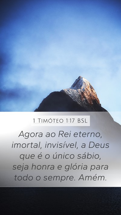 1 Timóteo 1:17 BSL Bible Verse Image