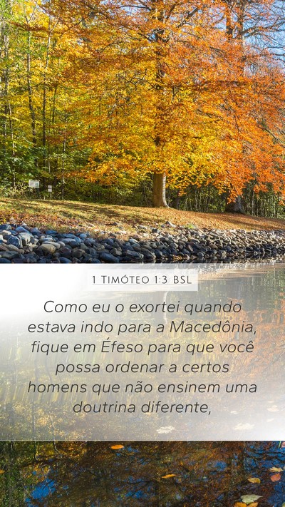 1 Timóteo 1:3 BSL Bible Verse Image