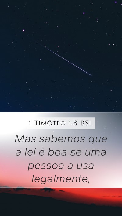 1 Timóteo 1:8 BSL Bible Verse Image