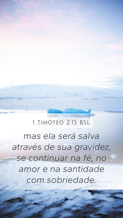 1 Timóteo 2:15 BSL Bible Verse Image