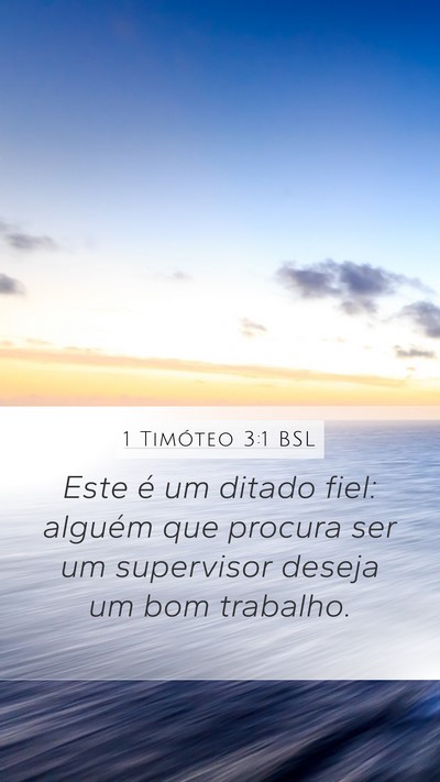 1 Timóteo 3:1 BSL Bible Verse Image