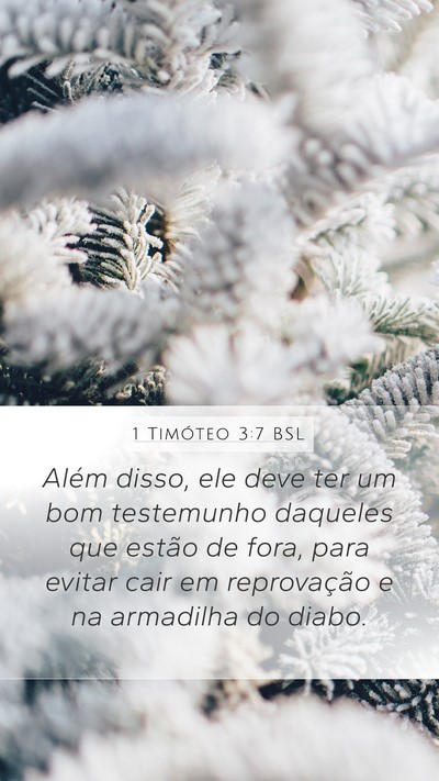 1 Timóteo 3:7 BSL Bible Verse Image