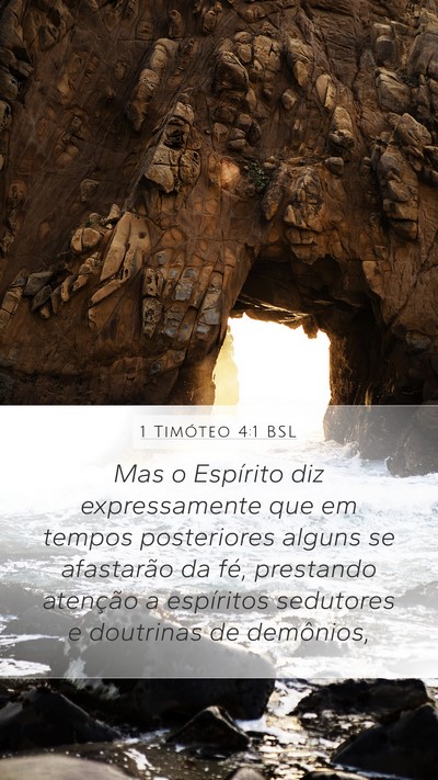 1 Timóteo 4:1 BSL Bible Verse Image