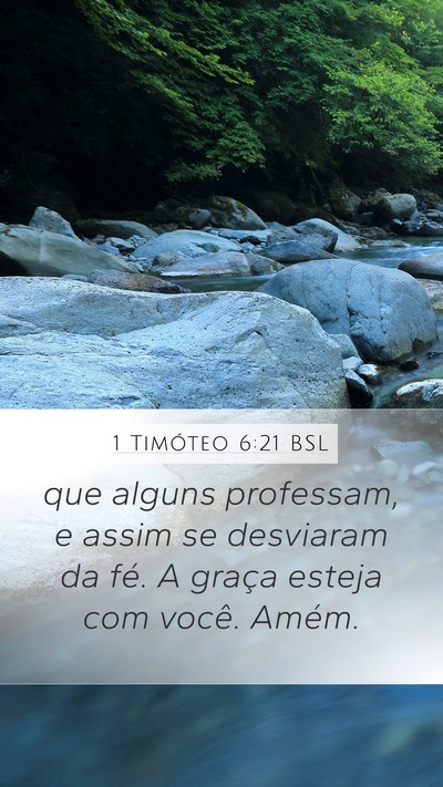 1 Timóteo 6:21 BSL Bible Verse Image