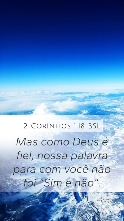 2 Coríntios 1:18 BSL Bible Verse Image