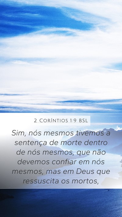 2 Coríntios 1:9 BSL Bible Verse Image