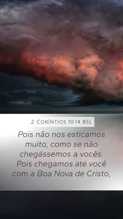 2 Coríntios 10:14 BSL Bible Verse Image