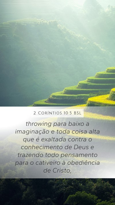2 Coríntios 10:5 BSL Bible Verse Image