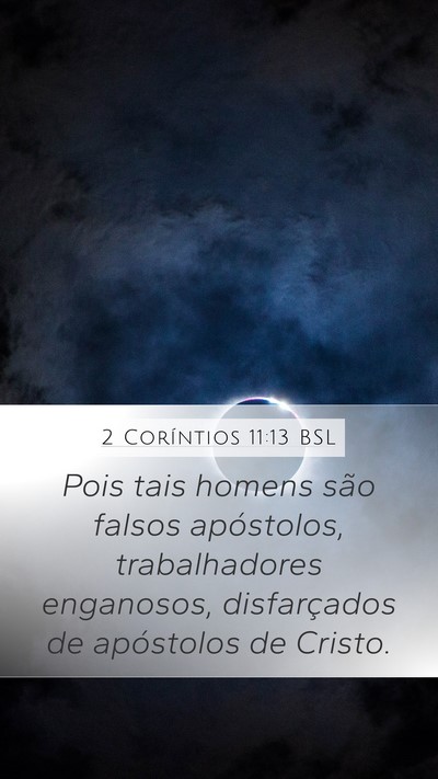 2 Coríntios 11:13 BSL Bible Verse Image