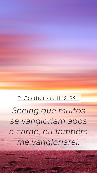 2 Coríntios 11:18 BSL Bible Verse Image