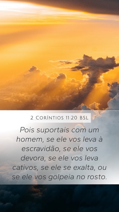 2 Coríntios 11:20 BSL Bible Verse Image