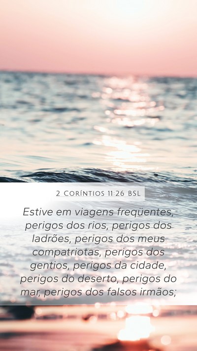 2 Coríntios 11:26 BSL Bible Verse Image