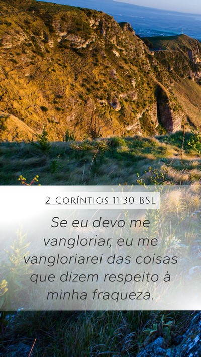 2 Coríntios 11:30 BSL Bible Verse Image