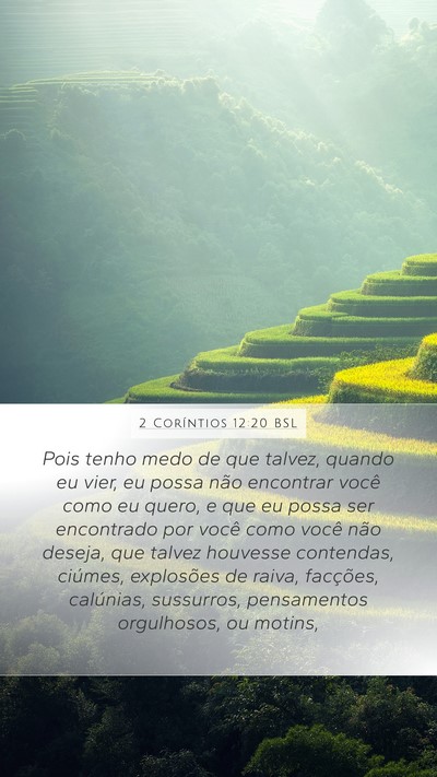 2 Coríntios 12:20 BSL Bible Verse Image