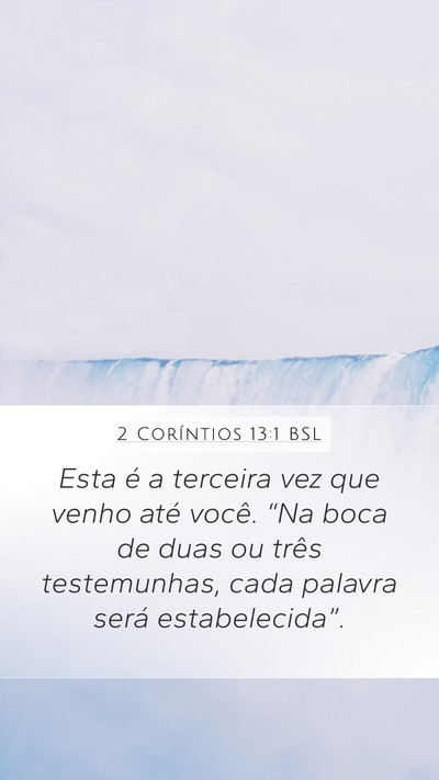 2 Coríntios 13:1 BSL Bible Verse Image