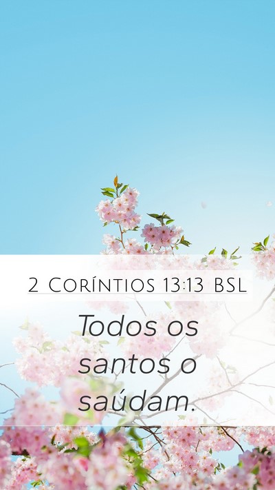 2 Coríntios 13:13 BSL Bible Verse Image