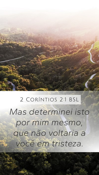 2 Coríntios 2:1 BSL Mobile Phone Wallpaper - Mas determinei isto por mim mesmo, que não - Mobile Bible Verse Wallpaper