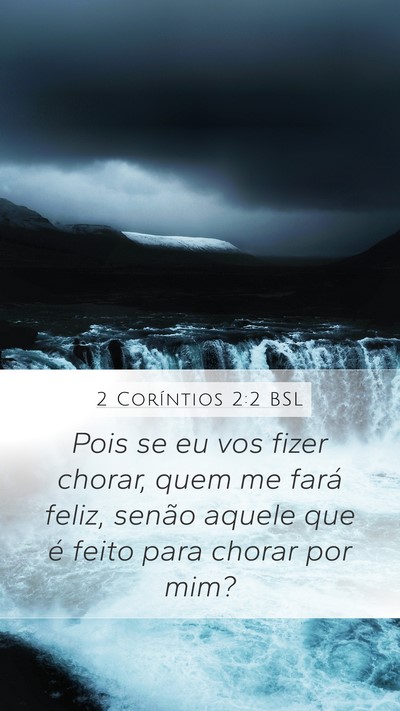 2 Coríntios 2:2 BSL Bible Verse Image