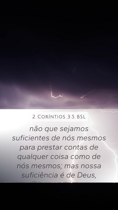 2 Coríntios 3:5 BSL Bible Verse Image