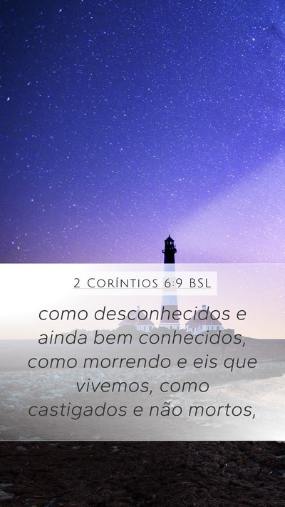 2 Coríntios 6:9 BSL Bible Verse Image