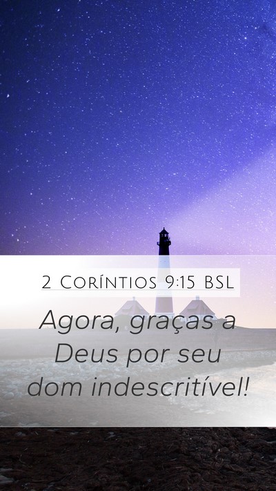 2 Coríntios 9:15 BSL Bible Verse Image