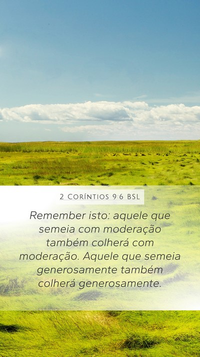 2 Coríntios 9:6 BSL Bible Verse Image