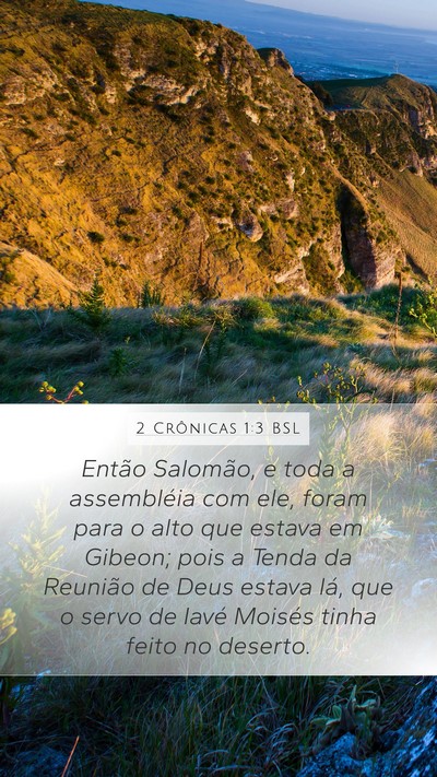 2 Crônicas 1:3 BSL Bible Verse Image