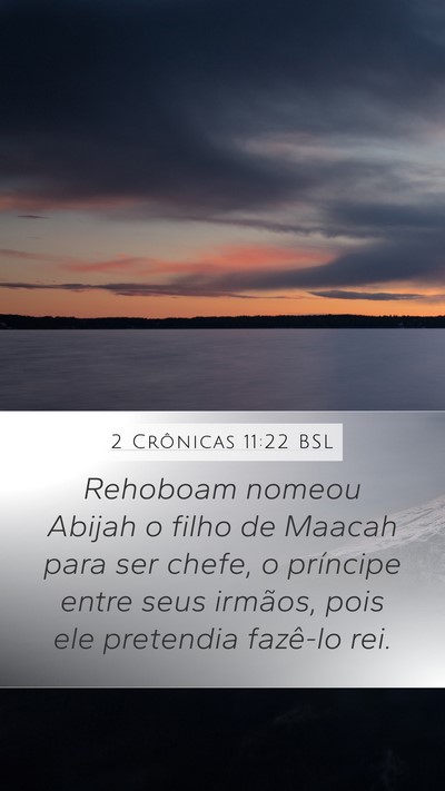 2 Crônicas 11:22 BSL Bible Verse Image