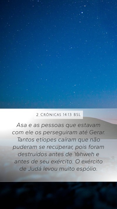 2 Crônicas 14:13 BSL Bible Verse Image