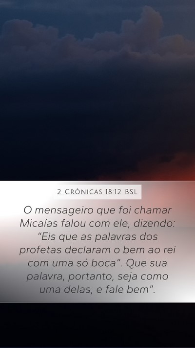 2 Crônicas 18:12 BSL Bible Verse Image