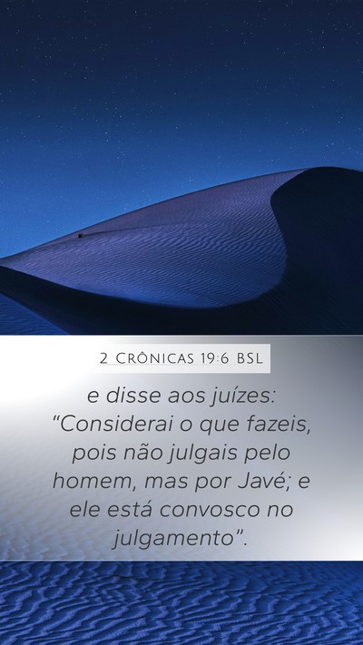 2 Crônicas 19:6 BSL Bible Verse Image