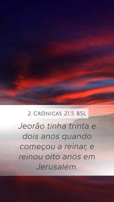 2 Crônicas 21:5 BSL Bible Verse Image