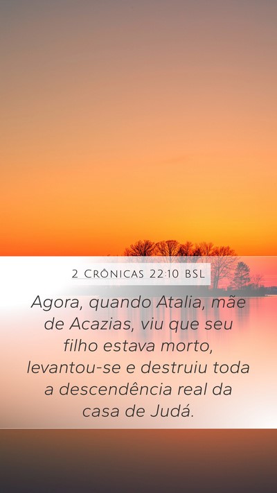 2 Crônicas 22:10 BSL Bible Verse Image