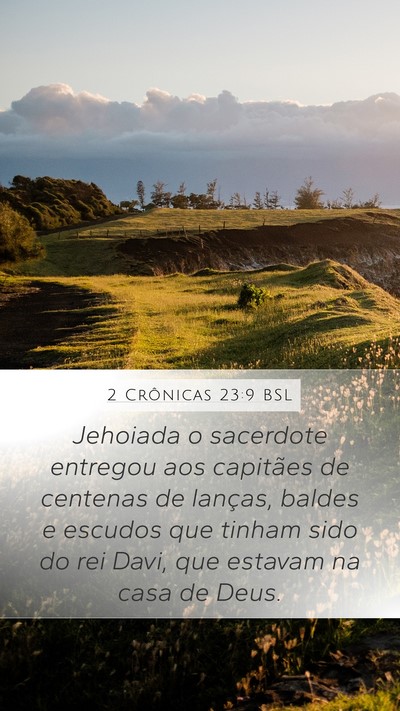 2 Crônicas 23:9 BSL Bible Verse Image
