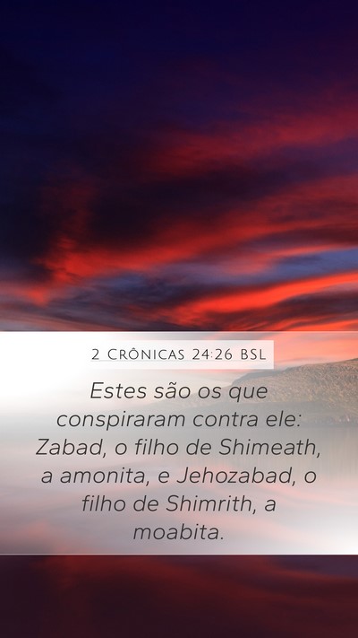 2 Crônicas 24:26 BSL Bible Verse Image