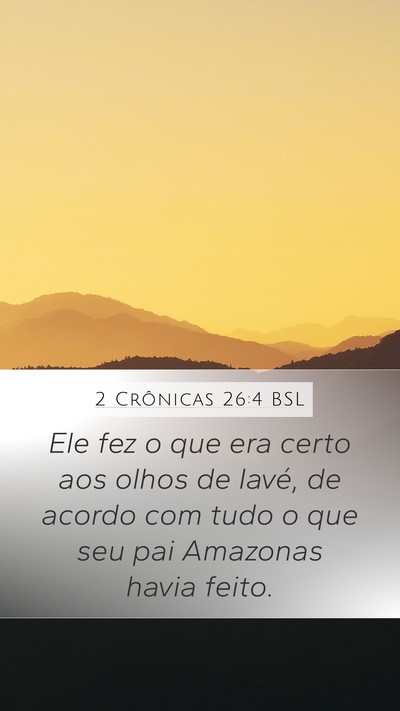 2 Crônicas 26:4 BSL Bible Verse Image