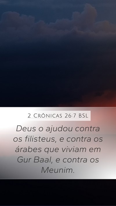 2 Crônicas 26:7 BSL Bible Verse Image