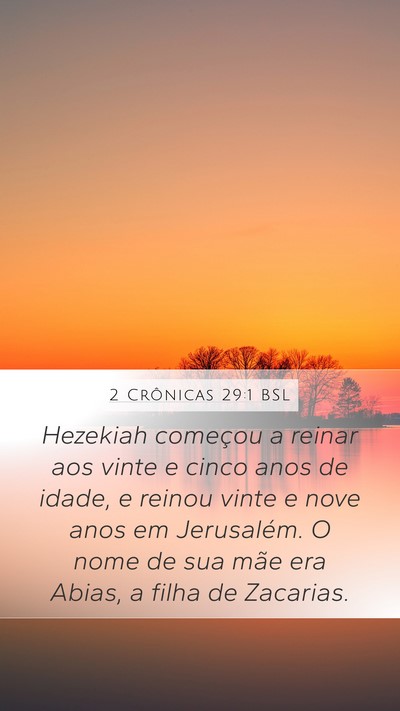 2 Crônicas 29:1 BSL Bible Verse Image