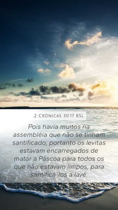 2 Crônicas 30:17 BSL Bible Verse Image