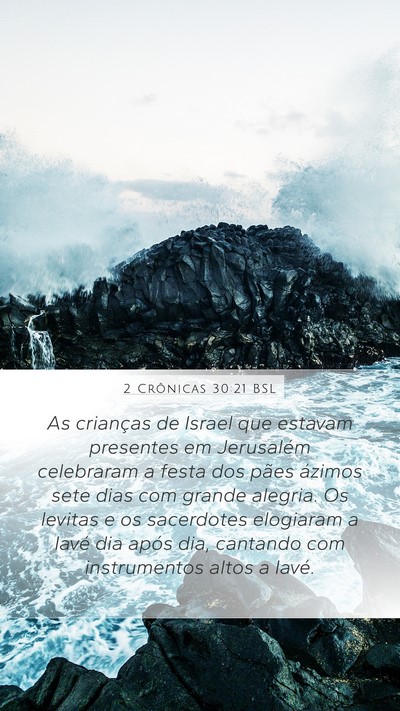 2 Crônicas 30:21 BSL Bible Verse Image
