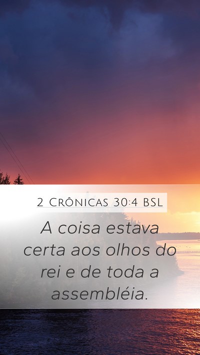 2 Crônicas 30:4 BSL Bible Verse Image