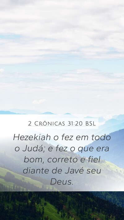 2 Crônicas 31:20 BSL Bible Verse Image