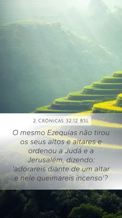 2 Crônicas 32:12 BSL Bible Verse Image