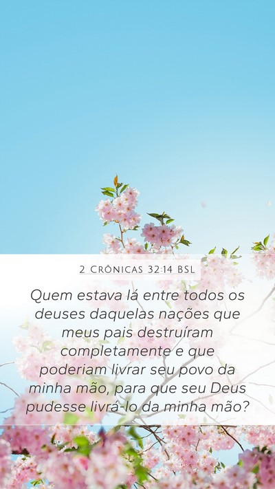 2 Crônicas 32:14 BSL Bible Verse Image