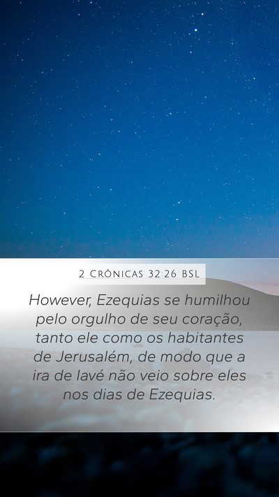 2 Crônicas 32:26 BSL Bible Verse Image