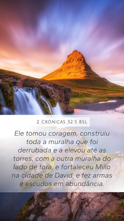 2 Crônicas 32:5 BSL Bible Verse Image