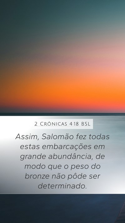 2 Crônicas 4:18 BSL Bible Verse Image