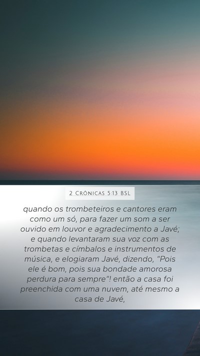 2 Crônicas 5:13 BSL Bible Verse Image